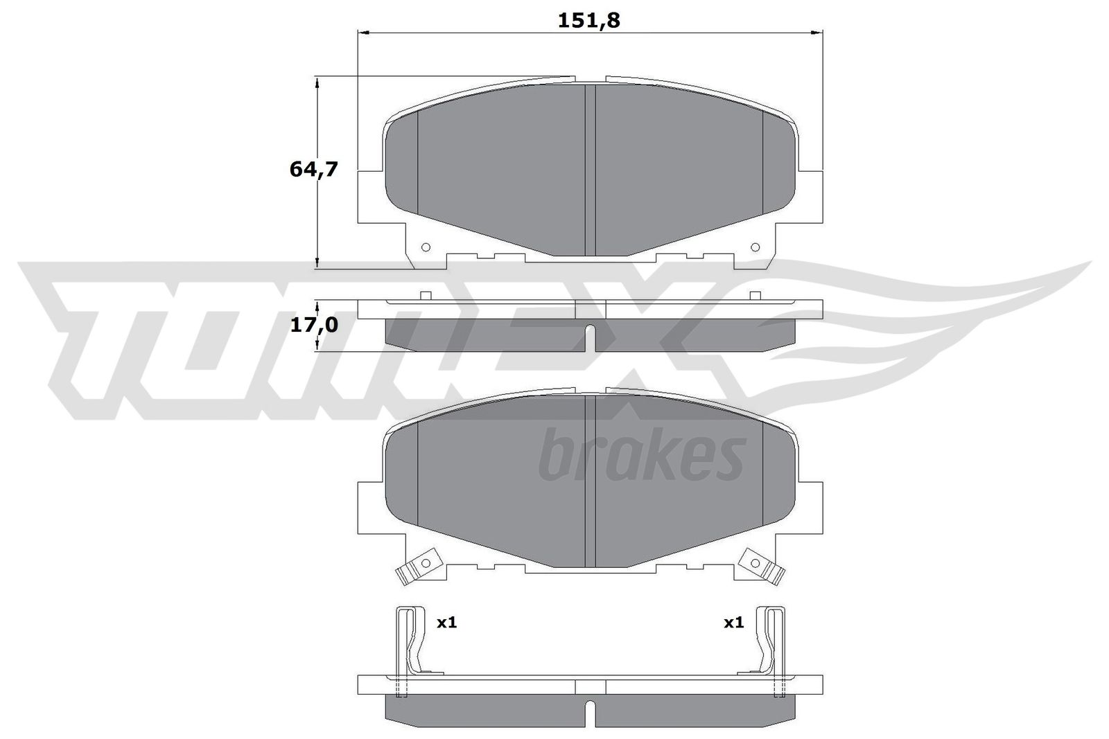 TOMEX Brakes TX 17-52 Sada...